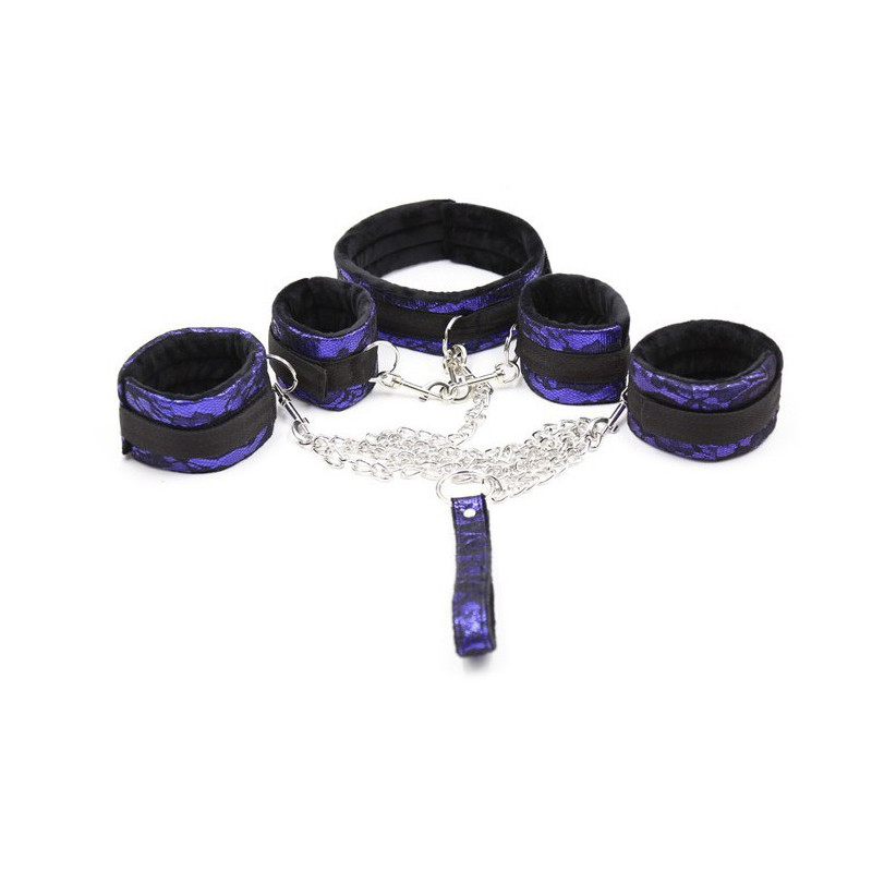 Generique Kit Bondage avec Collier et Menottes Violet
